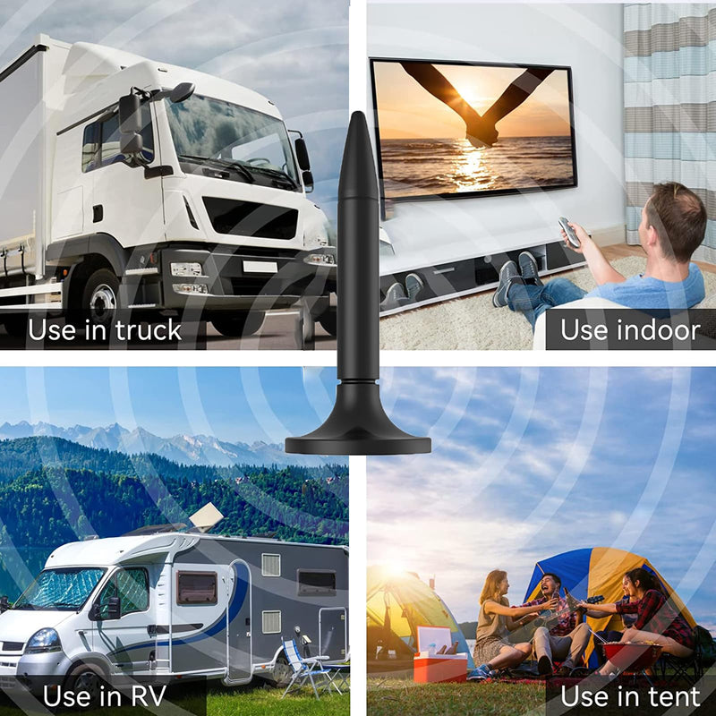 [AUSTRALIA] - TV Antenna, 2024 Newest HD Digital TV Antenna Indoor Outdoor 300+ Miles Range with Amplifier Signal Booster 4K HD Free Local Channels Support All Television - 10ft High Performance Coax Cable 