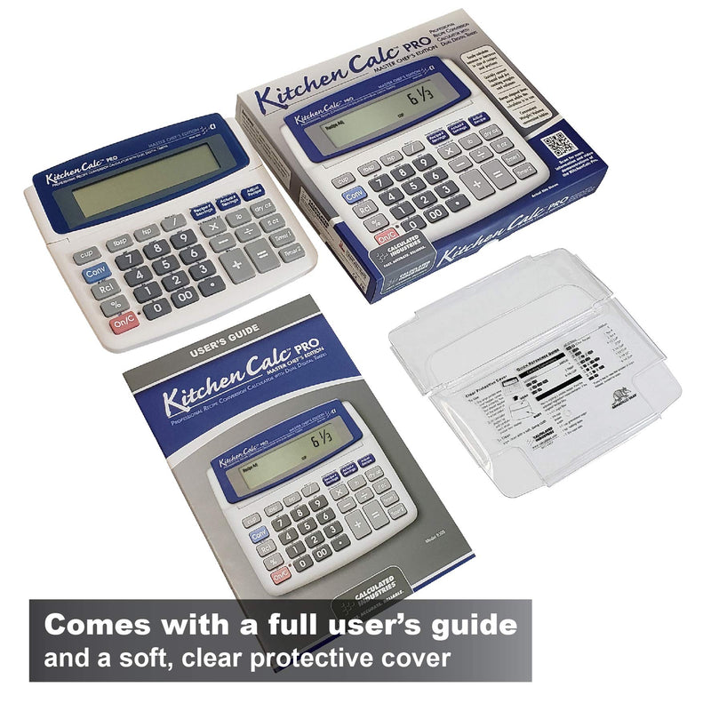 Calculated Industries 8305 KitchenCalc PRO Recipe Conversion Calculator | Countertop Culinary Math Calc with 2 Timers for Recipe Scaling, Chefs, Bakers, Brewers, BBQers, Students & Home Cooks