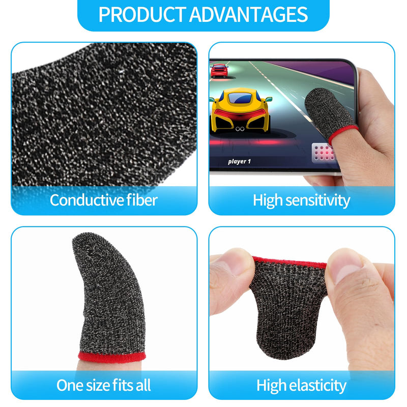 30PCS Finger Sleeves for Gaming Breathable Finger Sleeve Gloves for Gaming Finger Thumb Sleeves Set Gamer Thumb Sleeves Finger Covers Dedales para Dedos Gamer for Mobile Phone Game
