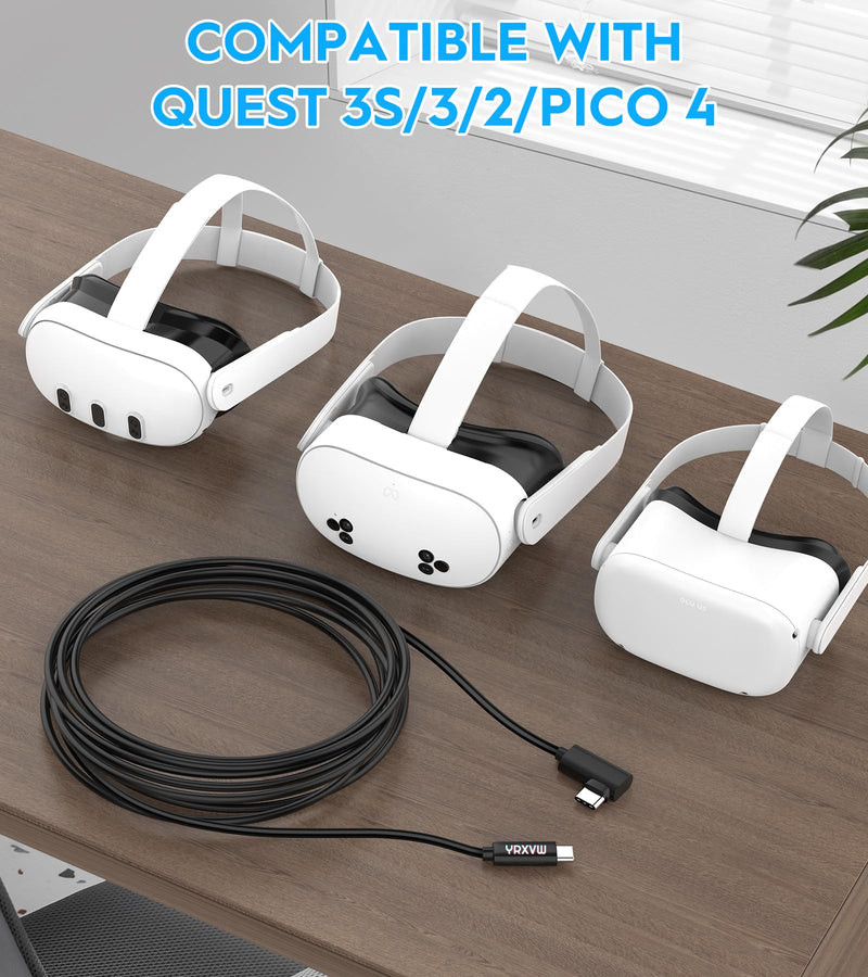 Silicone Cover Set Compatible with Meta/Oculus Quest 3 Accessories,Link Cable 10FT for Meta/Oculus Quest 3S/Quest 3/Quest 2