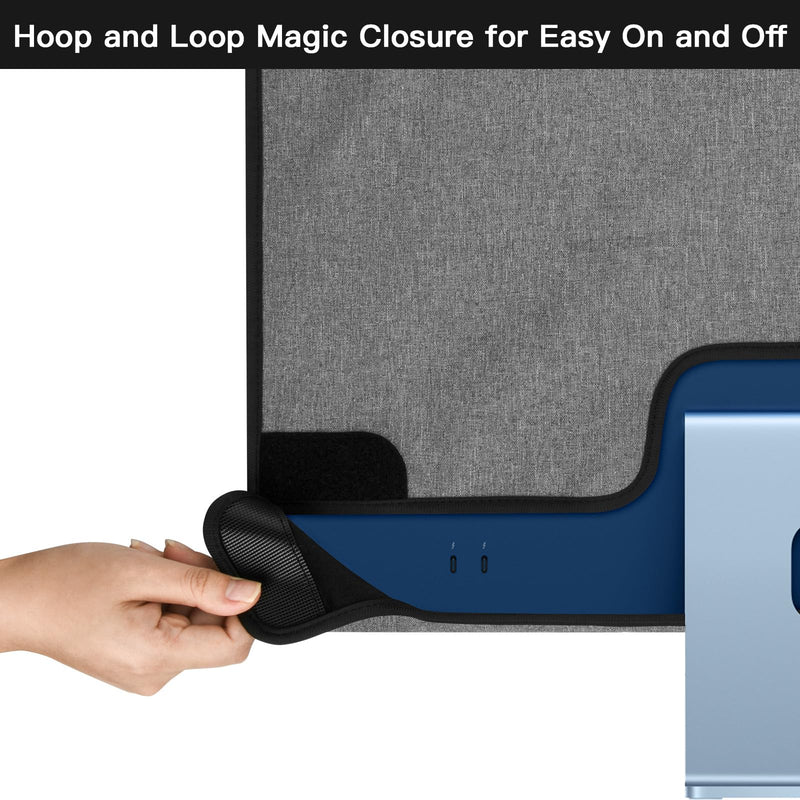 Monitor Dust Cover Compatible with iMac 24 inch 2021/2023/2024 | Oxford Fabric Protective Sleeve, Full Screen Coverage, Dustproof Anti-Scratch for iMac 24" All in one Desktop Computer, Gray