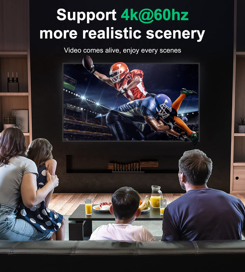 HDMI Switch 4k HDMI Splitter-GANA Aluminum Bidirectional HDMI Switcher,HDMI Switch Splitter 2 in 1 Out, Manual HDMI Hub Supports HD 4K@60hz for Blu-Ray-Player Fire Stick Xbox(Only ONE monitor)