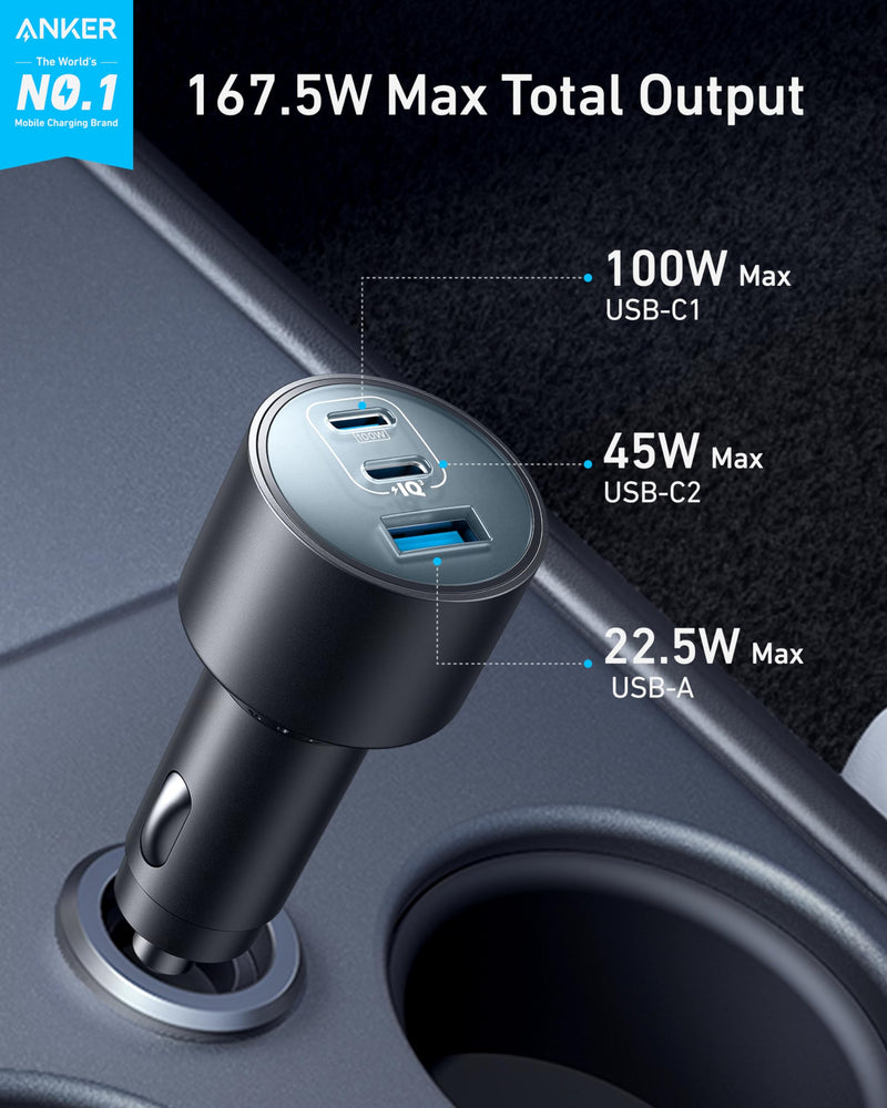 Anker Charger Cable with167.5W Car Charger