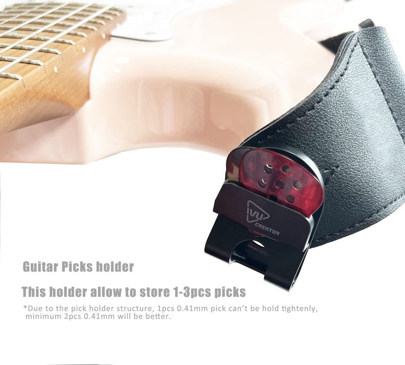 Smart 3-in-1 guitar strap locks guitar strap blocks guitar pick holder with non-slip picks and cable hook