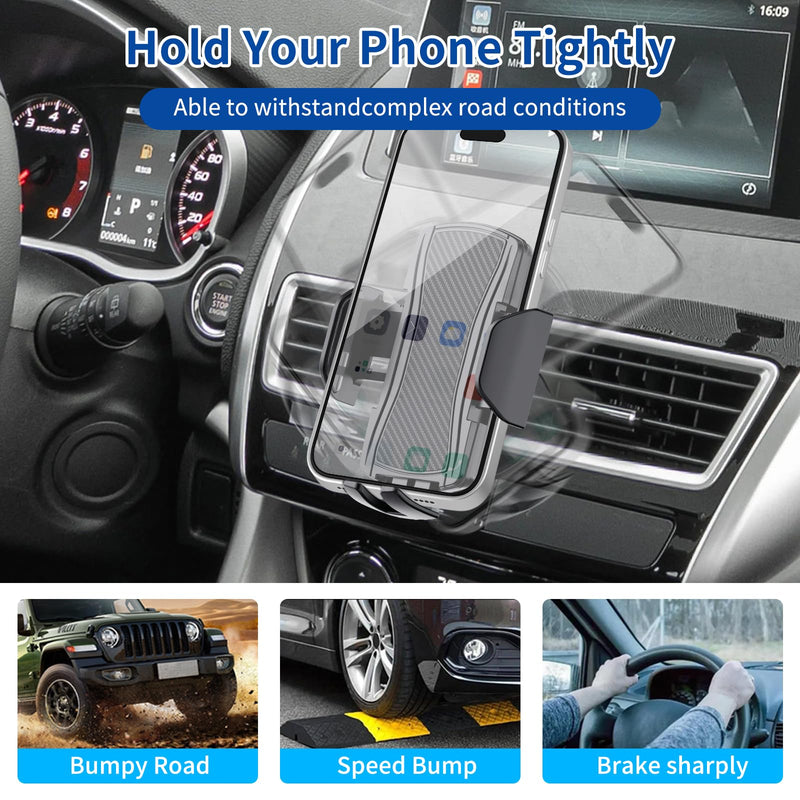 Car Phone Mount for Mitsubishi Eclipse Cross 2018-2025 Phone Holder Navigation，Fit for Eclipse Cross Cellphone Mobile Cradle Auto Accessories Bracket Anti-Shake，360 Degree Rotation， for Cell Phones