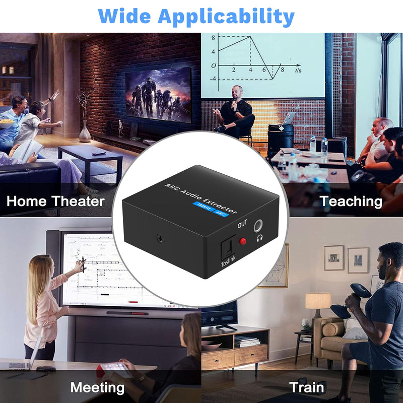 [AUSTRALIA] - HDMI ARC Audio Extractor 192 KHz ARC Audio Adapter with SPDIF + 3.5mm AUX RCA Audio Output HDMI ARC to Optical Audio Adapter with Audio Cable Support Blue-Ray Play Soundbar ARC-3 Brownish 1 