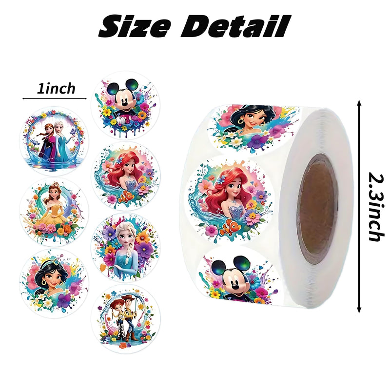 500pcs Princess Stickers, Cute Fun Stickers, DIY Decoration of Items Like Notebooks, Phone, Water Bottles and Helmets, Birthday Party Favors (k-1) K-1