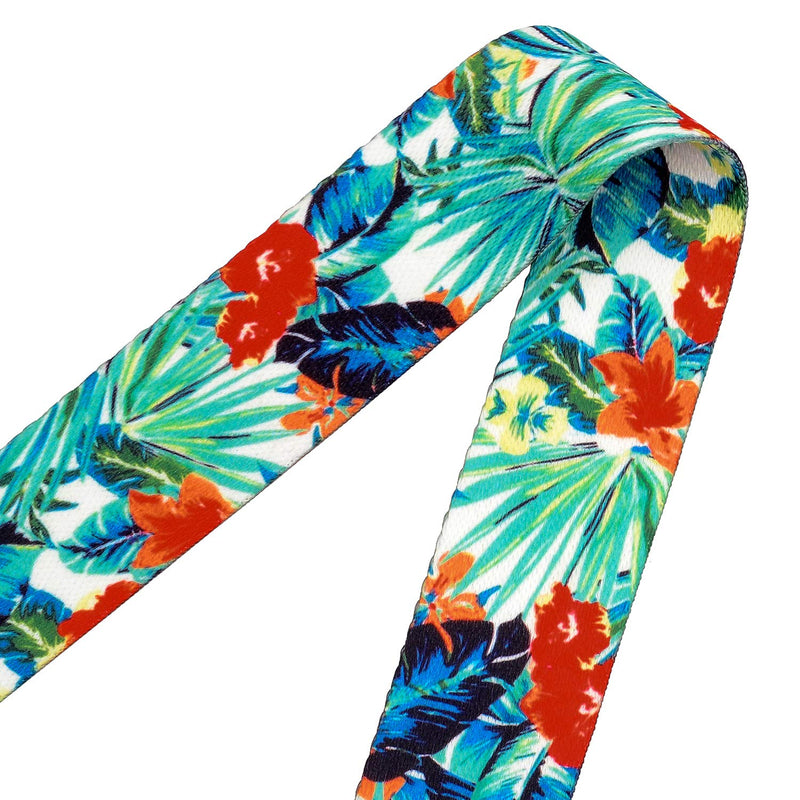 Ukulele Strap Hawaiian Adjustable Uke Shoulder Strap for Soprano Concert Tenor Baritone Ukulele, Mandolin and Banjo Flower