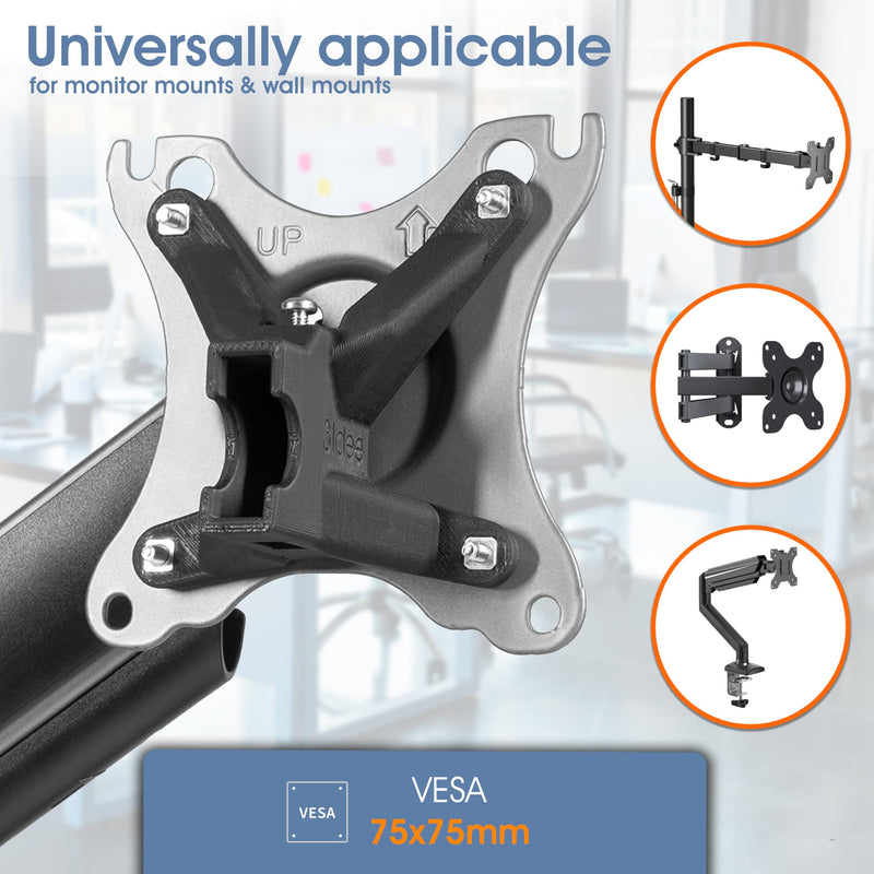 3IDEE VESA Mount Adapter for HP Monitor (524sa, 524sf, 524sw, 527sa, 527sf, 527sw, 532sf, M22f, M24f, M27f, M32f) - 75x75 VESA Mount Adapter, HP Monitor Mount Adapter (2-Pack) 2-Pack