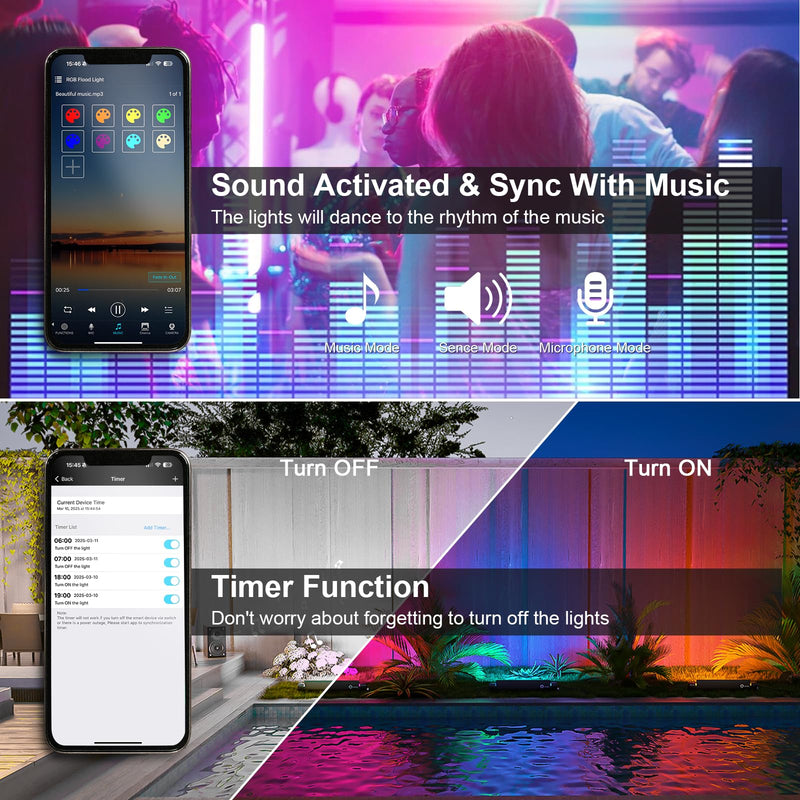 50W 2.4G Remote Control RGB Wall Washer Light, RGB Light bar with Remote Control & APP Control, for Birthday Party, Garden Lighting, Wall Display, Hotel, Building, Commercial Lighting 50W RGB*1