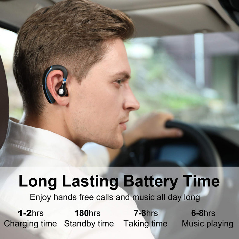[AUSTRALIA] - Bluetooth Headset, Wireless Earpiece V5.0 Bluetooth Earpiece Ultralight Hands Free for Business/Office/Driving/Sporting 