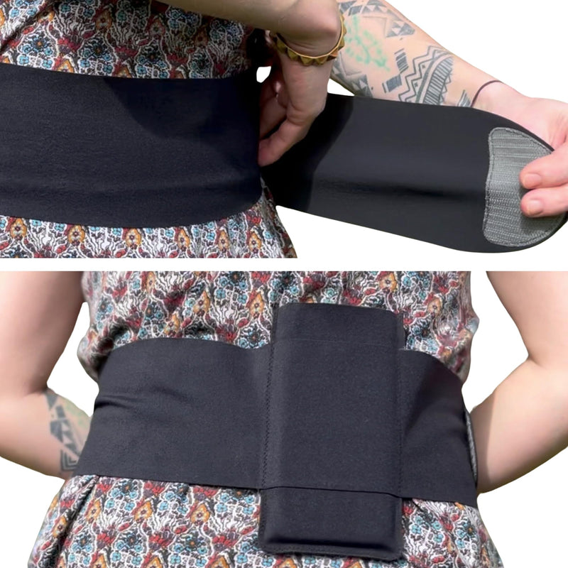 [AUSTRALIA] - URSA Mic Belt: Soft, Slim & Stretchy Microphone Transmitter/Receiver and Mobile Phone Belt for Musicians, Sound Mixers, Live Sound and Fitness Instructors; Breathable, Skin-Safe, Universal Size 