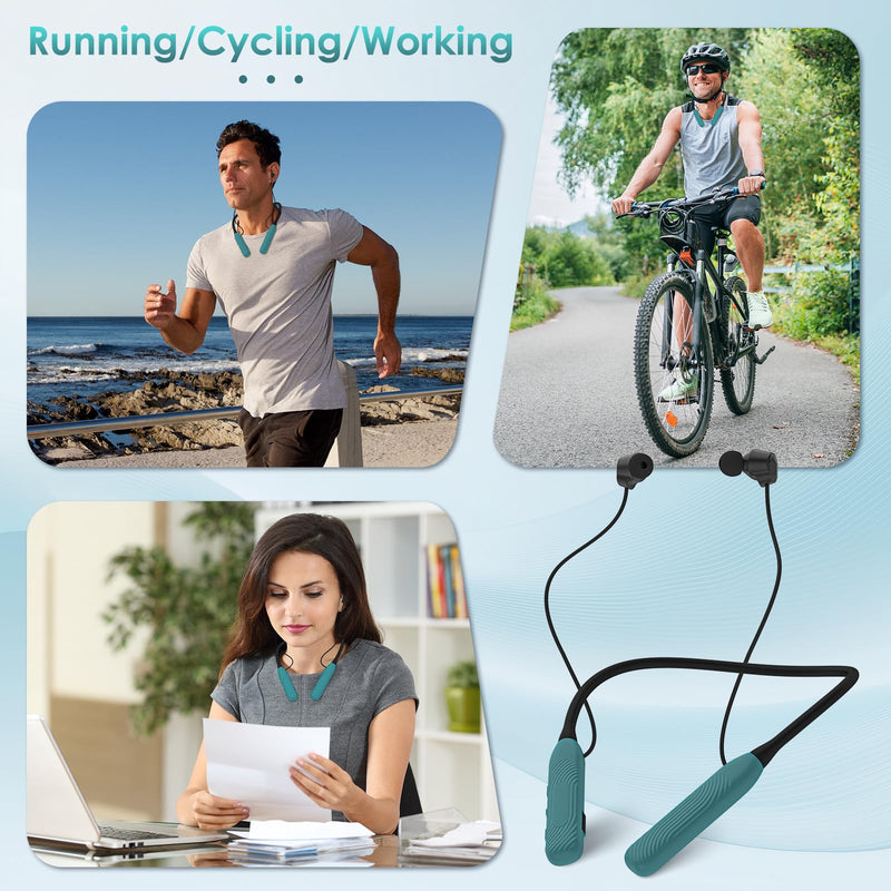Neckband Bluetooth Headphones, Bluetooth Earbud with 1000H Play Time | Lightweight & Comfortable In-Ear Wireless Earphones with Mic for Sports/Gym/Running/Travel, 1-Year Quality Support, Green