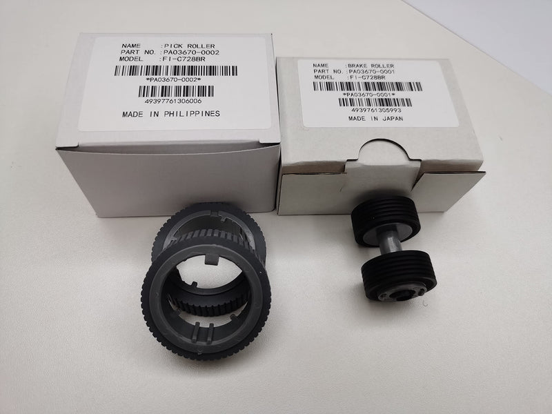 1set PA03670-0001 PA03670-0002 Consumable Kit Brake Roller Pickup Roller for Fujitsu fi-7160 fi-7260 fi-7140 fi-7240 fi-7180 fi-7280 fi-7300NX Scanner Brake Roller High Quality