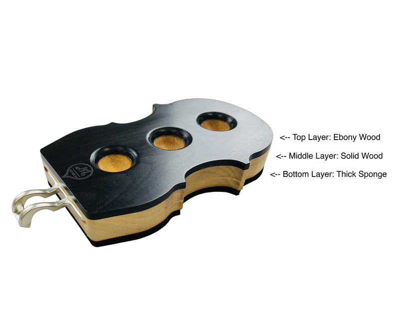 MI&VI Cello Anti-Slip Endpin Stop/Stopper w/Straps - Perfect Real Wood Anchor, Holder Rest