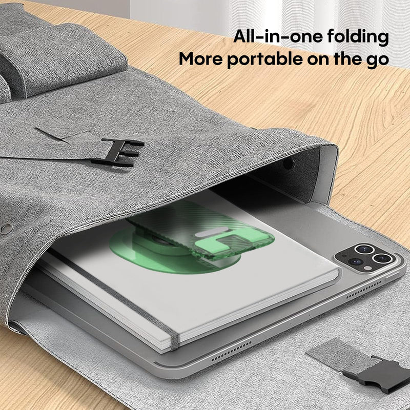 Foldable Desktop Phone Holder, Phone Holder on Desk Compatible with iPhone15, 14, 13 Pro Max Mini, Suitable for 3.5-12.9 inch Phones and Tablet Computer. (Green) Green