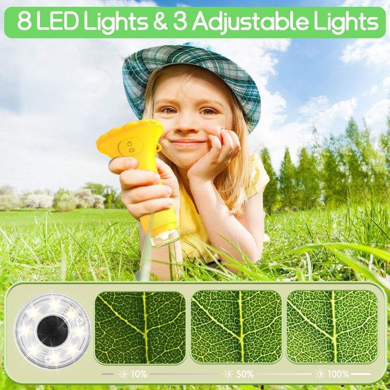 WINWEND Kids Microscope Pocket Microscope -1000X Portable Microscope for Kid | Photo and Video Mini Microscopes | 2'' Digital Little Scientist Microscopes for 3-10 Age Years Old Boys Girls Toys Gifts Orange