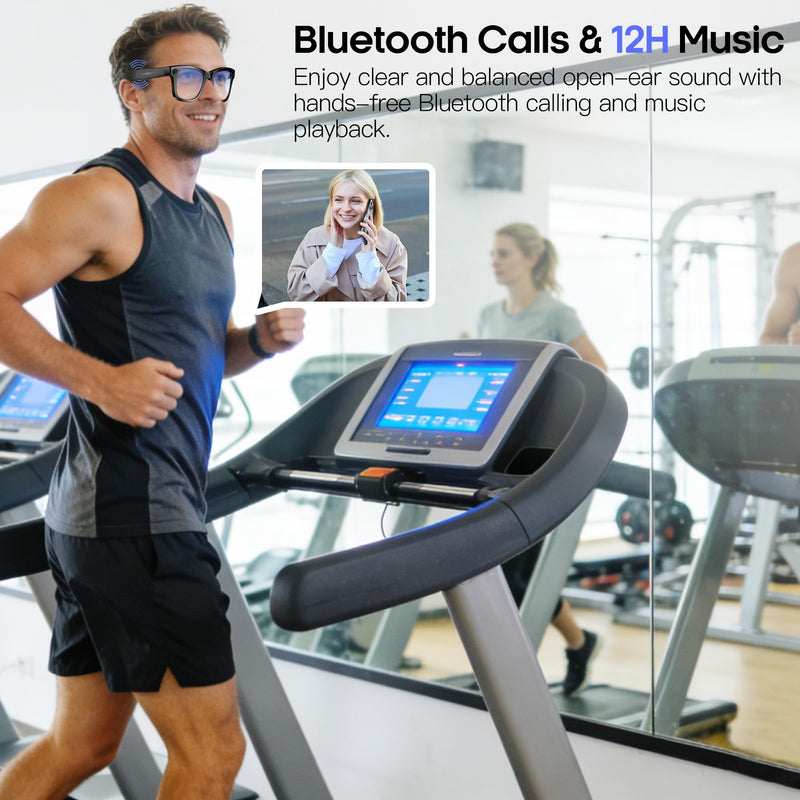 Yowow BIT AI Smart Camera Glasses 8MP Camera for Women Men, 4K Photos & 1080P Video Recording,Anti-Shake, 12H Music/Bluetooth Calls, Real-time Translation/GPT Object Recognition (Anti-Blue Light)