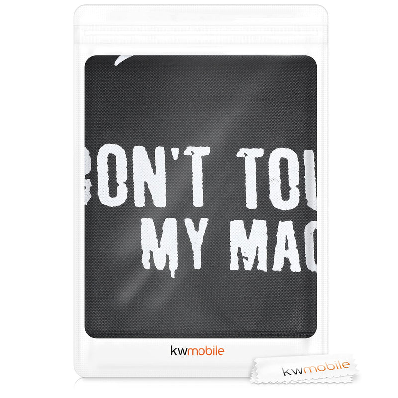 kwmobile Cover Compatible with Apple iMac 24" - 4-in-1 Case - Don't Touch My Mac White/Black Don't Touch My Mac 02-01