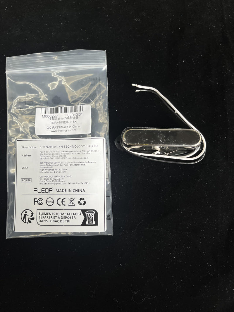 FLEOR Alnico 5 Guitar Pickups Single Coil TL Neck Pickup Chrome for TL Style Guitar Pickups Part