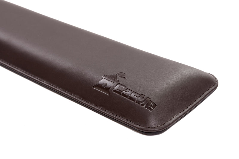 Bailey Full Size by Castle - Leather Ergonomic Computer Wrist Rest Pad for Keyboards with Around 104 Keys - Firm Keyboard Wrist Support for Typists, Gaming, and Heavy Office Use (Woodland, Full Size) Woodland