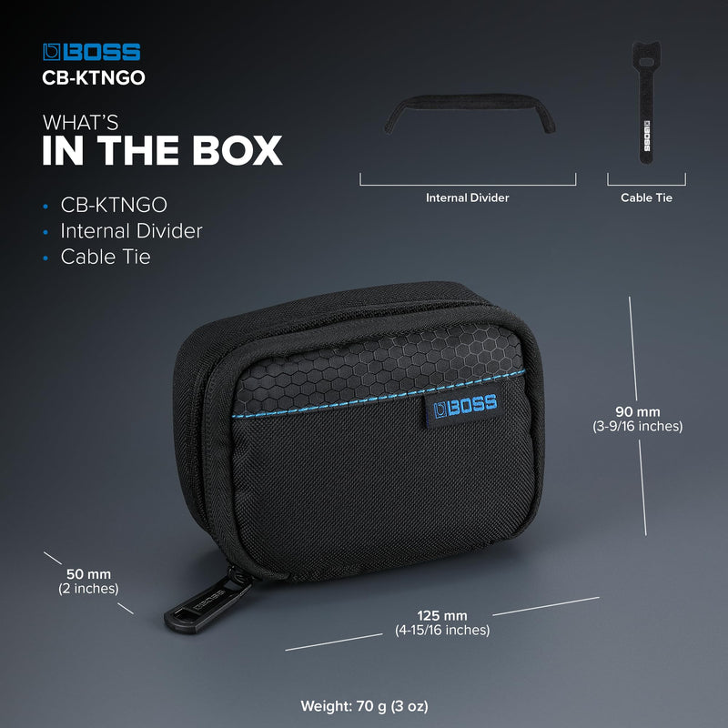 BOSS CB-KTNGO Carrying Pouch | Custom Pouch for KATANA:GO | Fits Charging Cable, Earbuds, & Other Small Accessories
