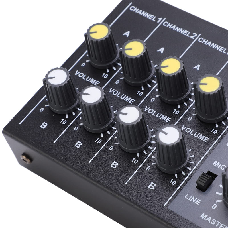 Professional 8 Channel Audio Mixer Board with XLR Inputs - Professional-grade Sound Mixing Console for Recording Studio, Live Performance, Home Studio - High-Quality Low Noise Mixing for Studio Use