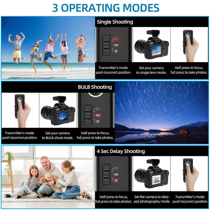 [AUSTRALIA] - Remote Shutter Release for Sony Wireless Remote for Camera S1/S2 Compatible with Sony a7, a7II, a7IV, a6000, a6300, a6400, a6500, a77, a77M2, a99, a580, a560, a550, RX10M2 