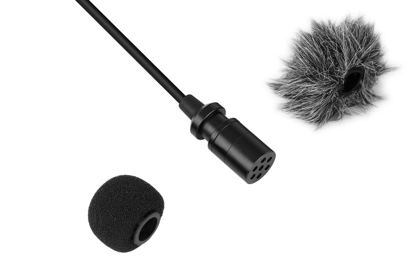 Boya BY-M11OD Professional Omnidirectional XLR Lavalier Microphone for Interviews, Dialog & Instruments AA Battery or Phantom Powered, Black