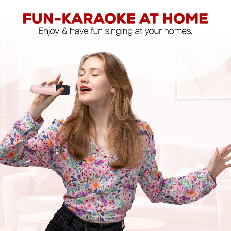 Mini Karaoke Machine Gift for Kids – Portable Karaoke System with 2 Mini Microphone for Girls – Fun and Easy to Use – Perfect for Parties and Sing-Alongs