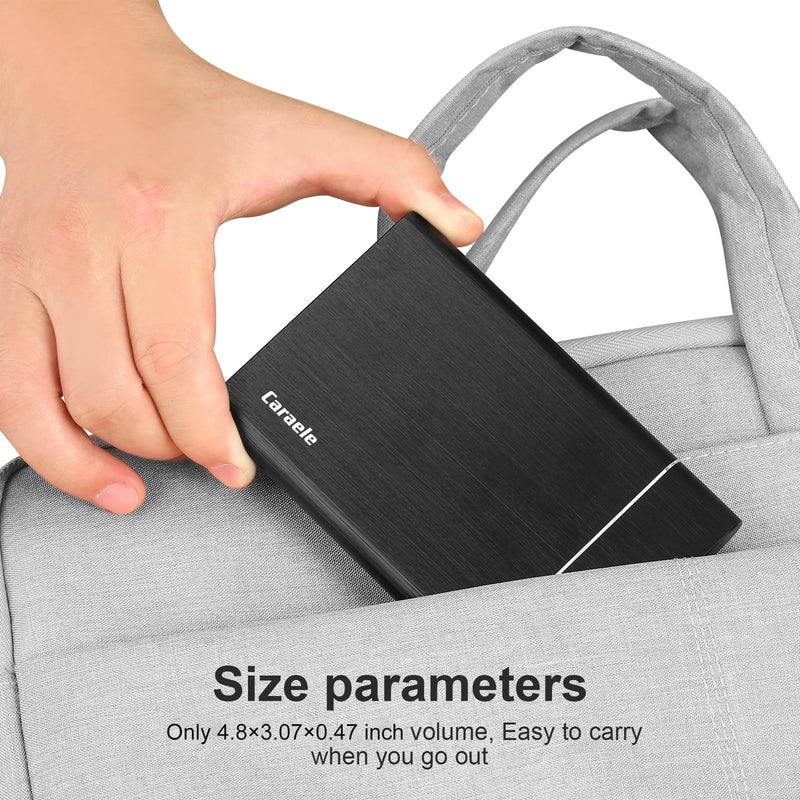 750GB Portable External Hard Drive USB3.0 Mobile HDD Storage for PC, Mac, Desktop, Laptop, Mac, Chromebook, Xbox One, Xbox 360, PS4 (Black) 750GB Black