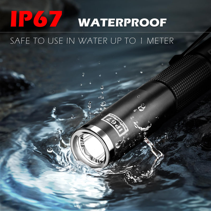 FORTO LED Pen Light, 200 Lumens Pocket Flashlight, IP67 Waterproof, 2 Modes, 2 Pack with AAA Batteries, Lightweight & Durable for Inspection, Medical Use, Emergency(3-Pack Mix) MIX 3 PACK