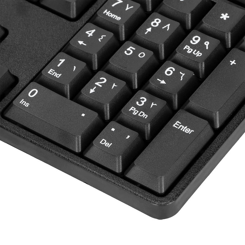 Kafuty-1 MC-689 USB Wired PC Computer Keyboard, Arabic Keyboard/English Keyboard, Ergonomic Mechanical Keyboard for Office PC Home or Business Laptops