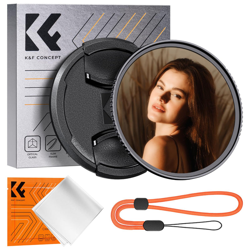 [AUSTRALIA] - K&F CONCEPT 49mm Black Diffusion 1/4 Filter + Lens Cap, Mist Cinematic Effect Filter with 18 Multi-Layer Coatings Compatible with Fujifilm Fuji X100VI Adapter Ring(K-Series) 