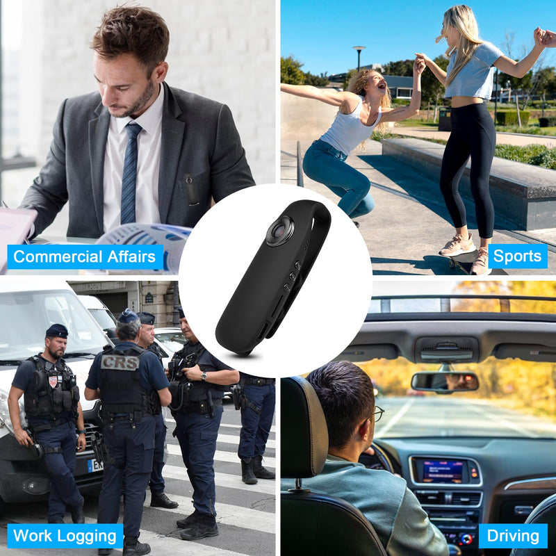 UYIKOO 32G Body Camera, Small Sport Video Camera HD 1080P Body Camera, Portable Pocket Tiny Body Cams with Back Clip with Magnetic Pocket Portable DV for Cycling, Pets, Walking, Traveling