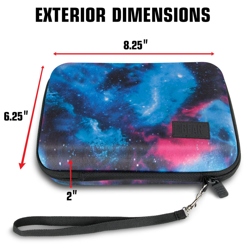 USA Gear 7.5 Inch Hard Shell Camera Monitor Case - Portable Video Monitor Bag Compatible with Feelworld Monitor, Atomos, SmallHD Focus, Shinobi SDI, Lilliput A7s, and More Video Monitors (Galaxy) Galaxy