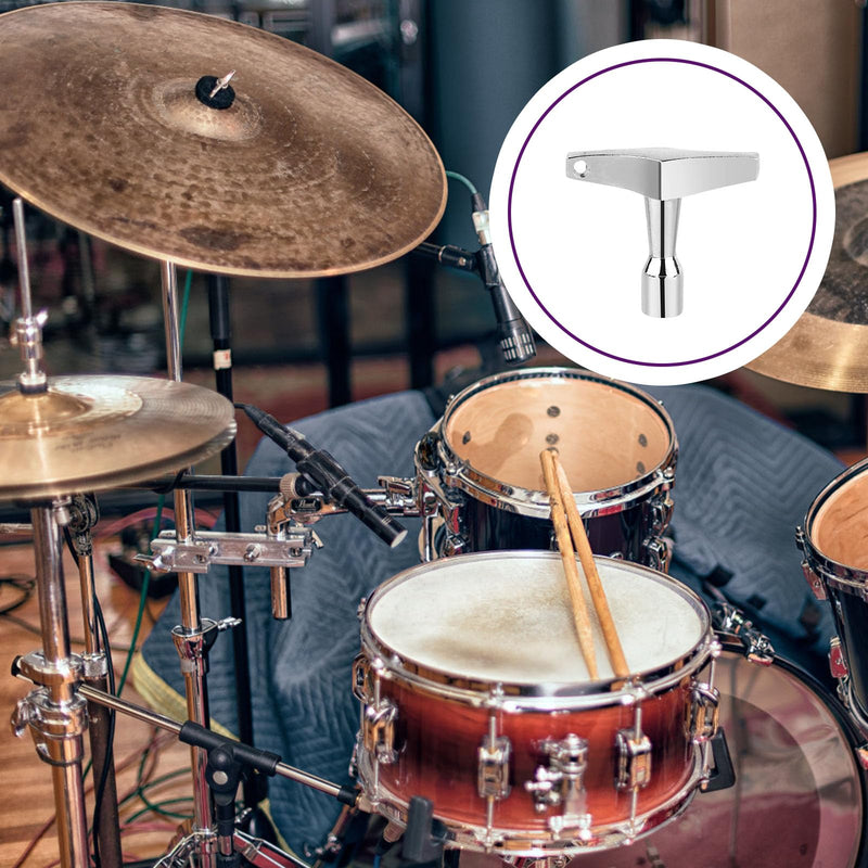 3pcs Drum Key, Magnetic Drum Tuner Keychain S-Shaped Ergonomic Handle Drum Key Drill Bit Drum Key Tool for Acoustic and Electronic Drums (Quadrilateral)