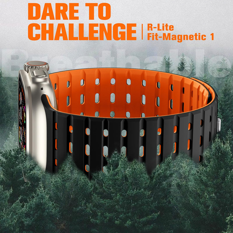 Bandletic Magnetic Band and FKM Rugged Strap Compatible with Apple Watch
