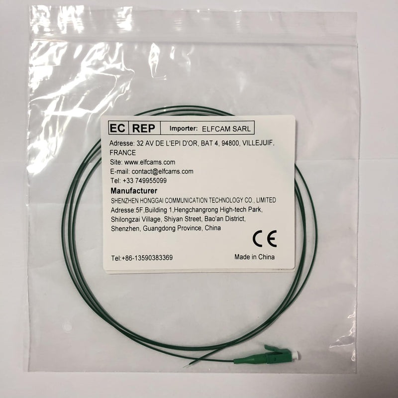 Elfcam® - 12-Fiber Single Mode SCA Pigtail 9/125um OS2, Yellow (SCA Yellow) OS2 SCA Yellow
