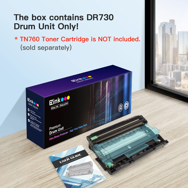 E-Z Ink (TM) Compatible DR730 Drum Unit Replacement for Brother DR 730 Compatible with HL-L2350DW HL-L2395DW HL-L2390DW HL-L2370DW HL-L2370DWXL MFC-L2750DW MFC-L2710DW DCP-L2550DW Printer (1 Drum)