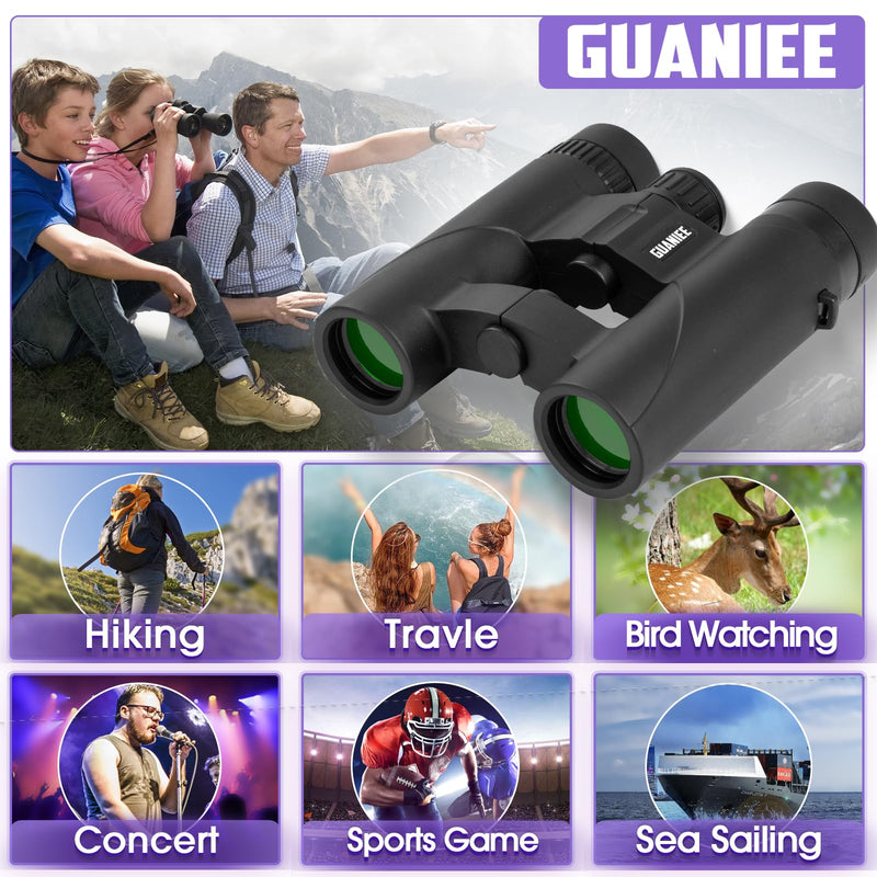 [AUSTRALIA] - 10x25 Binoculars for Kids Mini Pocket Compact Binoculars Waterproof Small Binocular for Bird Watching Travel Stargazing Outdoor Sports Purple 