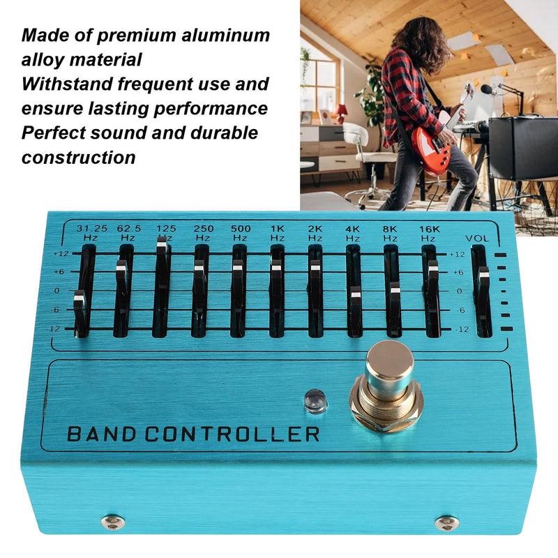 [AUSTRALIA] - EQ Pedal 10 Band Equalizer Independent Output Volume Adjustment Preamplifier for Music Lovers 