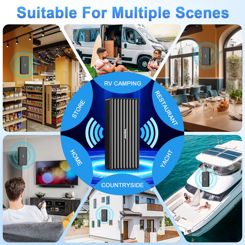 [AUSTRALIA] - TV Antenna for HD Smart TV Indoor,1000+ Miles Range Digital Outdoor TV Antenna for Free Local Channels, Supports 8K/4K/1080P,33ft Coax Cable Noir 