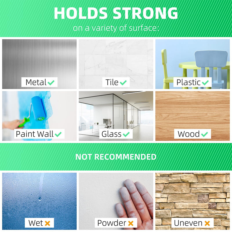 [AUSTRALIA] - Wolf-Energy Nano Double Sided Tape with Transparent Multipurpose Removable Adhesive, Double Sided Tape for Walls with 58 Pcs, Washable and Reusable High Temperature Resistant for Acoustic Foam,Posters 