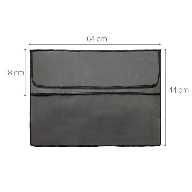 kwmobile Cover Compatible with 24-26" Monitor - 3-in-1 Case with Storage for Mouse, Keyboard - Dark Grey