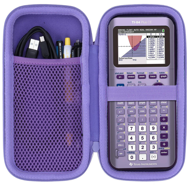 Hard Case Compatible with Texas Instruments TI-84 Plus CE/TI-84 Plus/TI-Nspire CX II CAS/TI-Nspire CX II/TI-83 Plus/TI-89 Titanium/TI-85 / TI-86 Color Graphing Calculator (Iris Purple Case) Iris Purple Case