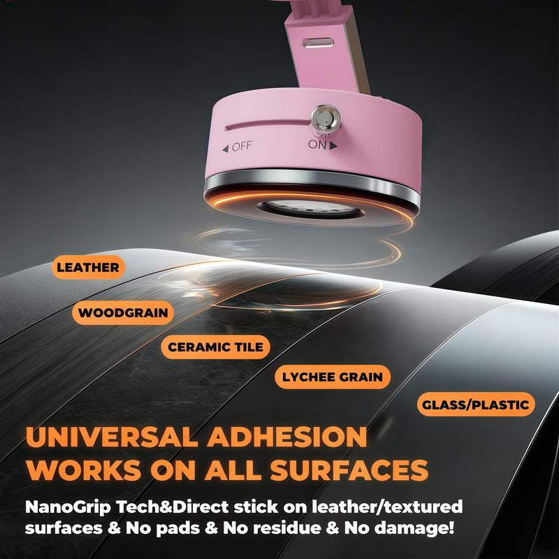PKYAA 2026 Upgraded Foldable and Retractable Magnetic Mount, Vacuum Suction Magnetic Phone Holder, A Movable Vacuum Suction Cup Car Phone Stand for Cars/Gyms/Mirrors/Smooth Surface (Pink) Pink