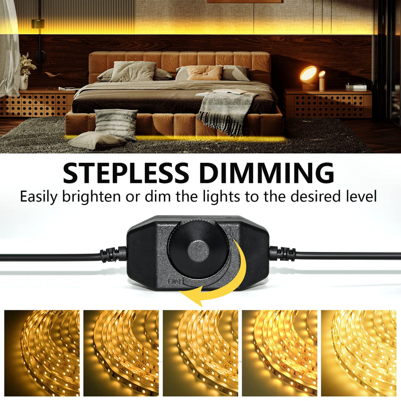 [AUSTRALIA] - LED Strip Lights 100ft Dimmable 3000K Bright Warm White Strip Lighting, 30M 1800 LEDs 2835 Flexible Ribbon Light 12V LEDs Tape LED Lights for Bedroom Kitchen Home Decoration 