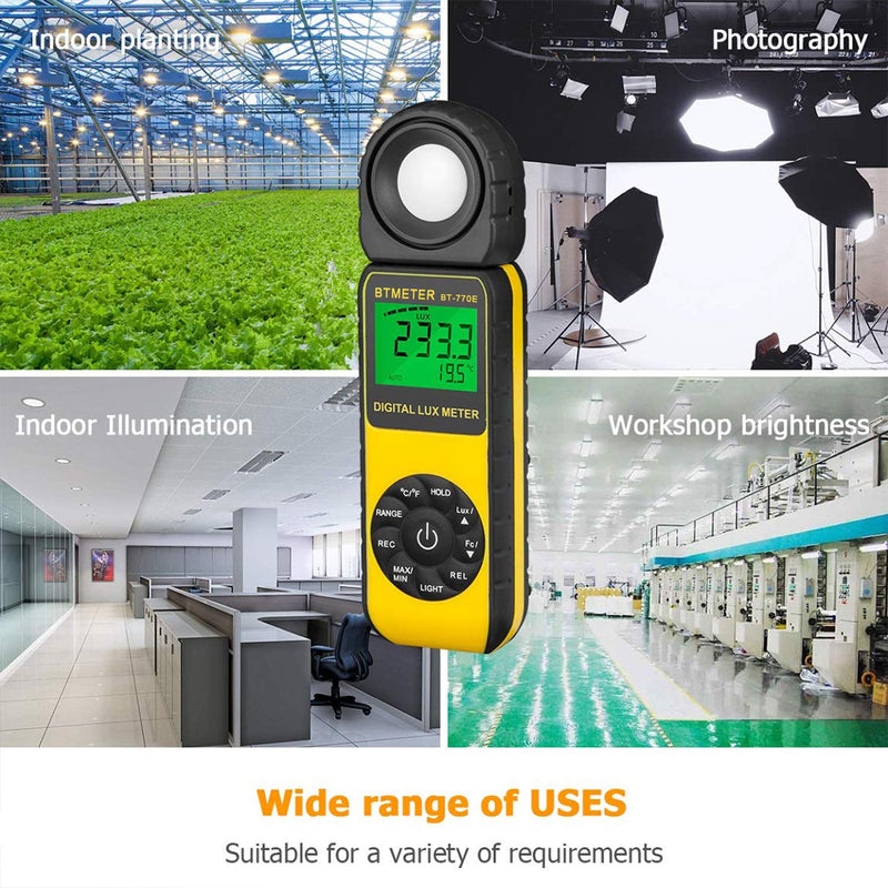 [AUSTRALIA] - BTMETER BT-881E Digital Illuminance/Light Meter, Measure Lights 0.01~300,000 Lux (0.01~30,000 FC) Foot Candles, Par Meter Luxmeter for Plants Aquarium Light Tester BT-881E (0.01~300,000 Lux) 