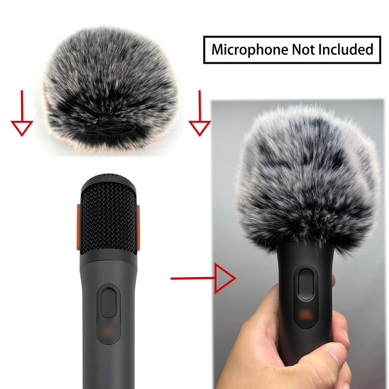 2PK Furry wind Compatible jbl PartyBox Wireless Mic Wireless Two Microphone | PBM100 PartyBox Mic 100 For Rode M1 M2 Compatible With Sennheiser XS 1 E 945 e935 E835 E825-S Windscreen DeadCat wind shield